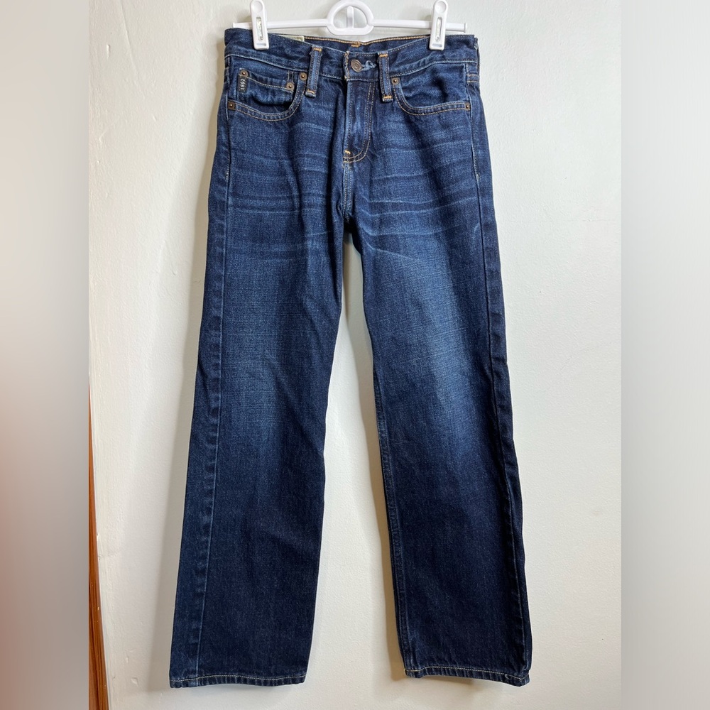 Abercrombie Dark Wash Jeans size 12 Regular Straight EUC